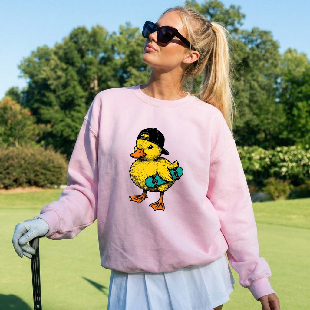 Skateboarding Duck Graphic Tee – Cute Retro Animal Tee