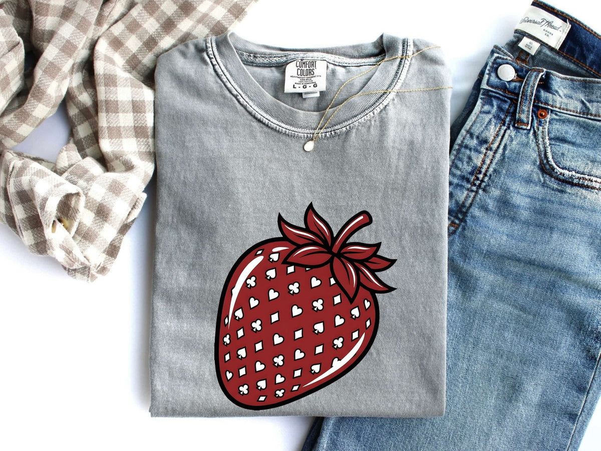 Retro Strawberry Tee – Cute Fruit Graphic Tee
