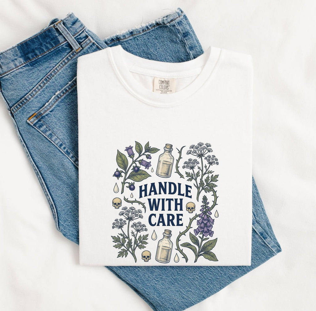 Handle With Care Poison Plants Tee – Vintage Botanical Graphic Tee