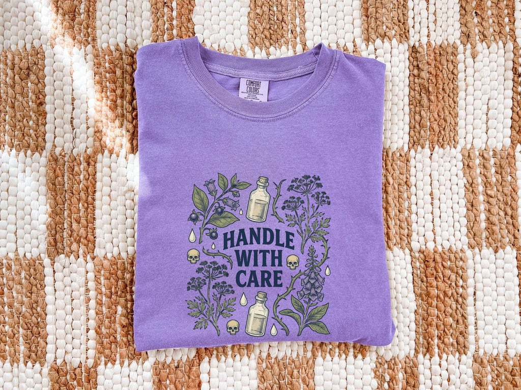 Handle With Care Poison Plants Tee – Vintage Botanical Graphic Tee