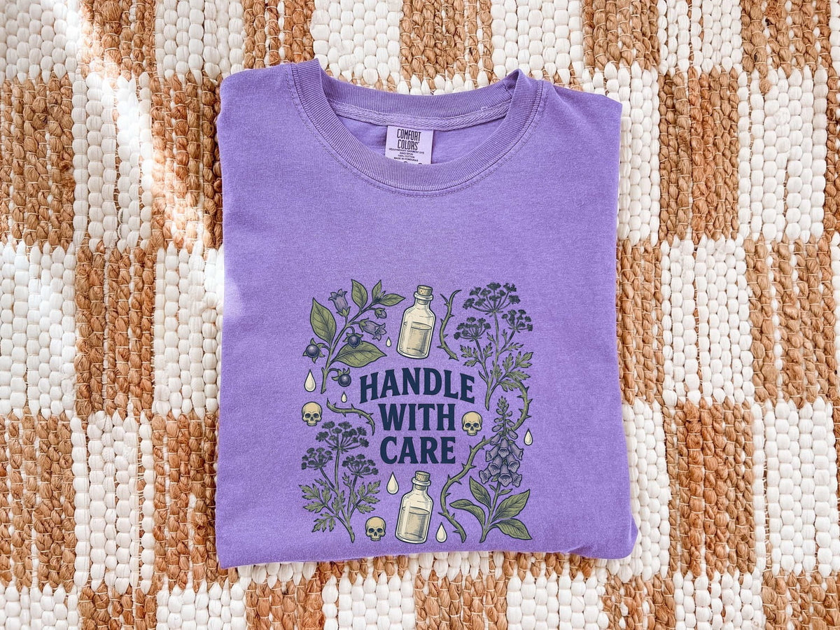 Handle With Care Poison Plants Tee – Vintage Botanical Graphic Tee