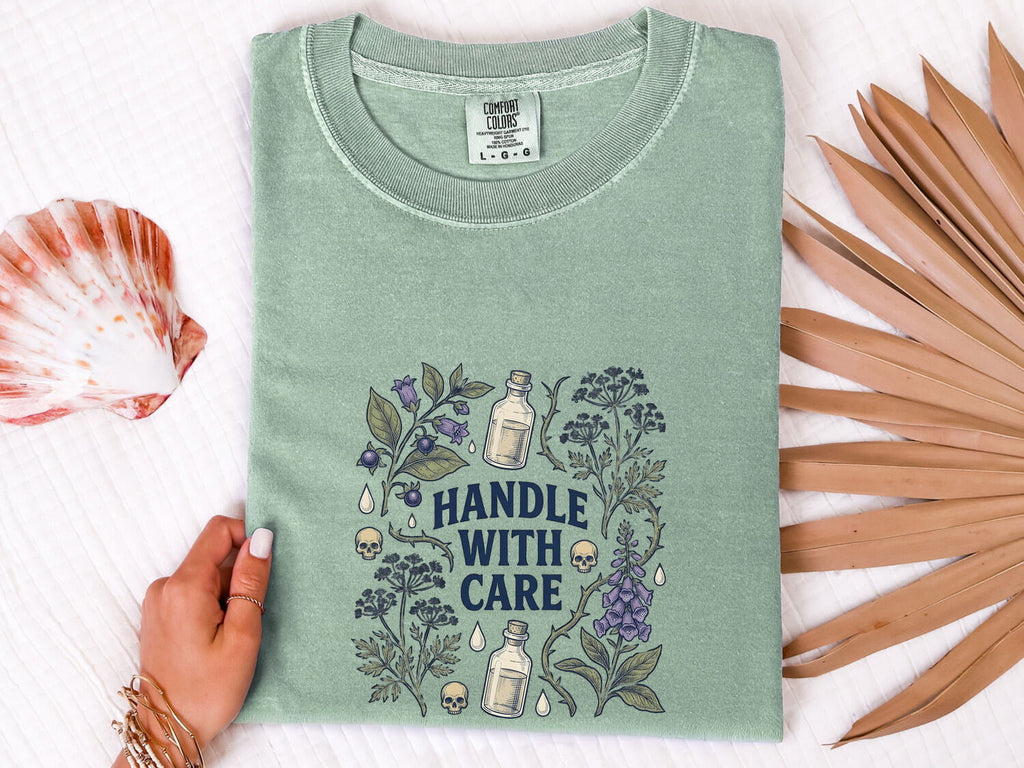 Handle With Care Poison Plants Tee – Vintage Botanical Graphic Tee