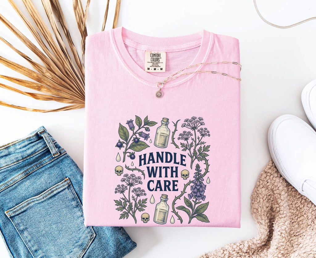 Handle With Care Poison Plants Tee – Vintage Botanical Graphic Tee