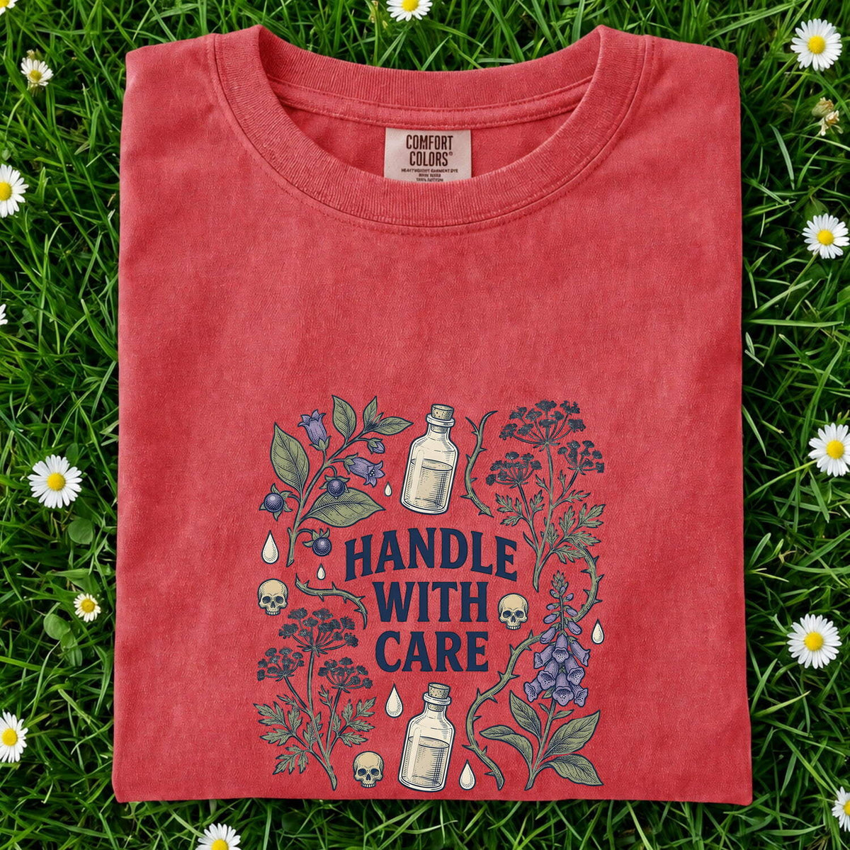 Handle With Care Poison Plants Tee – Vintage Botanical Graphic Tee