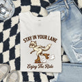 Stay in Your Lane Fox Tee – Retro Roller Skating Graphic Tee