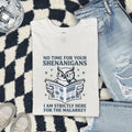 No Time for Your Shenanigans Owl Tee – Funny Book Lover Reading Tee