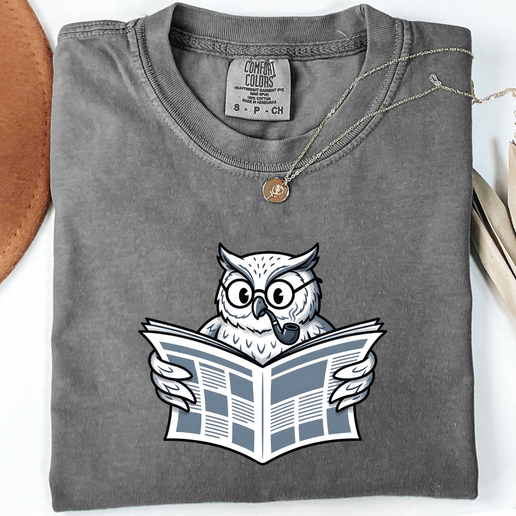 No Time for Your Shenanigans Owl Tee – Funny Book Lover Reading Tee