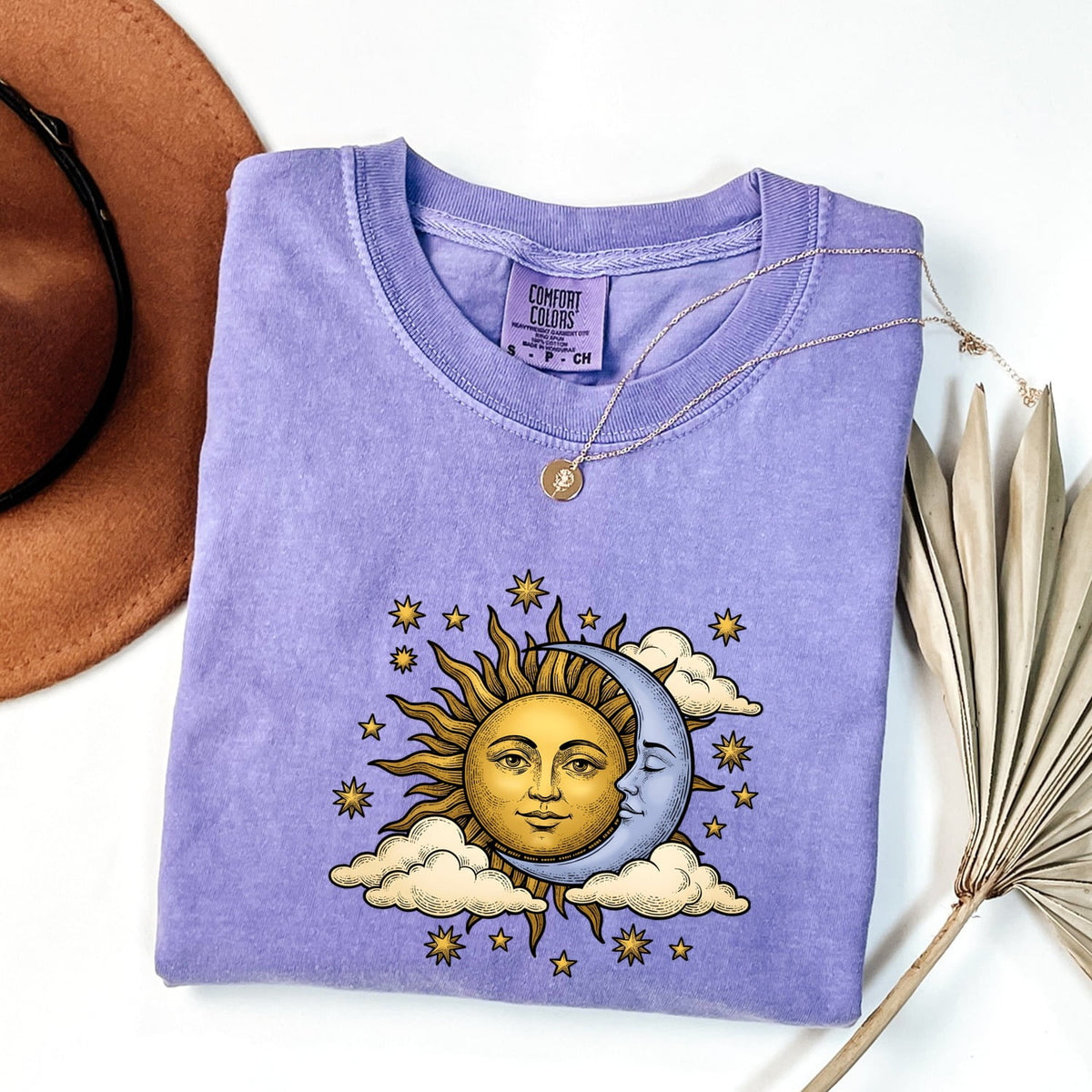 Vintage Sun & Moon Tee – Celestial Mystical Graphic Tee
