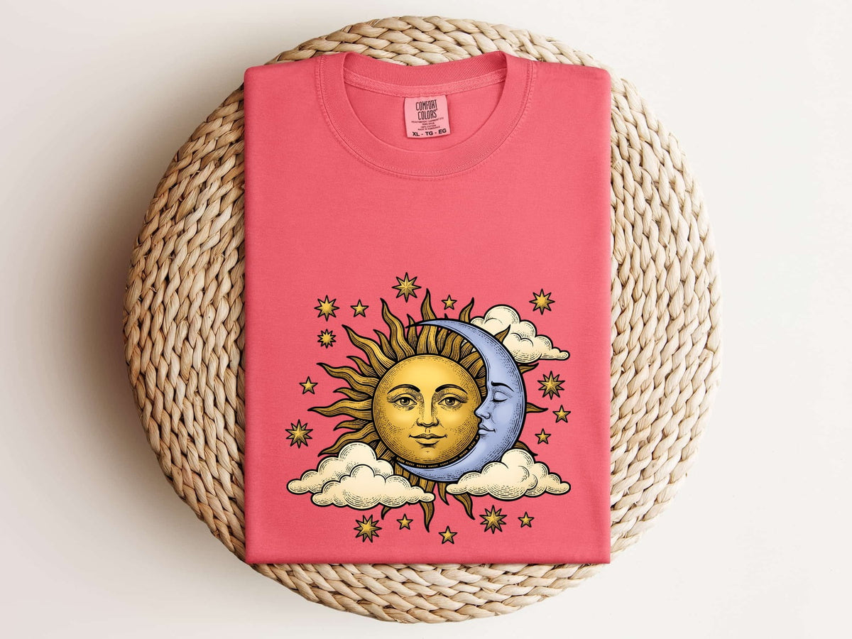 Vintage Sun & Moon Tee – Celestial Mystical Graphic Tee
