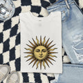 Vintage Celestial Sun Tee – Boho Sun Face Graphic Tee