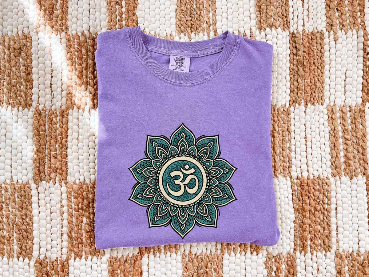 Om Mandala Shirt – Yoga Meditation Graphic Tee – Boho Spiritual Tee – Mindfulness Shirt – Yoga Lover Gift