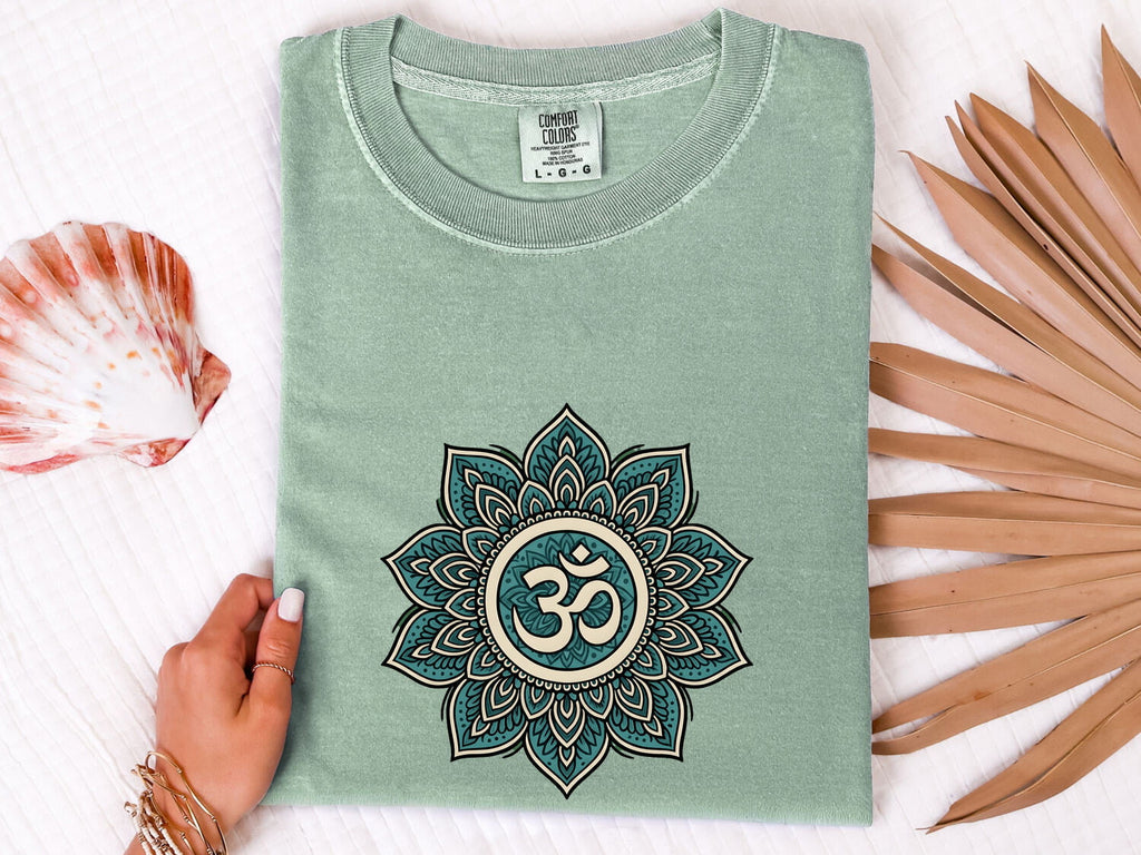 Om Mandala Shirt – Yoga Meditation Graphic Tee – Boho Spiritual Tee – Mindfulness Shirt – Yoga Lover Gift