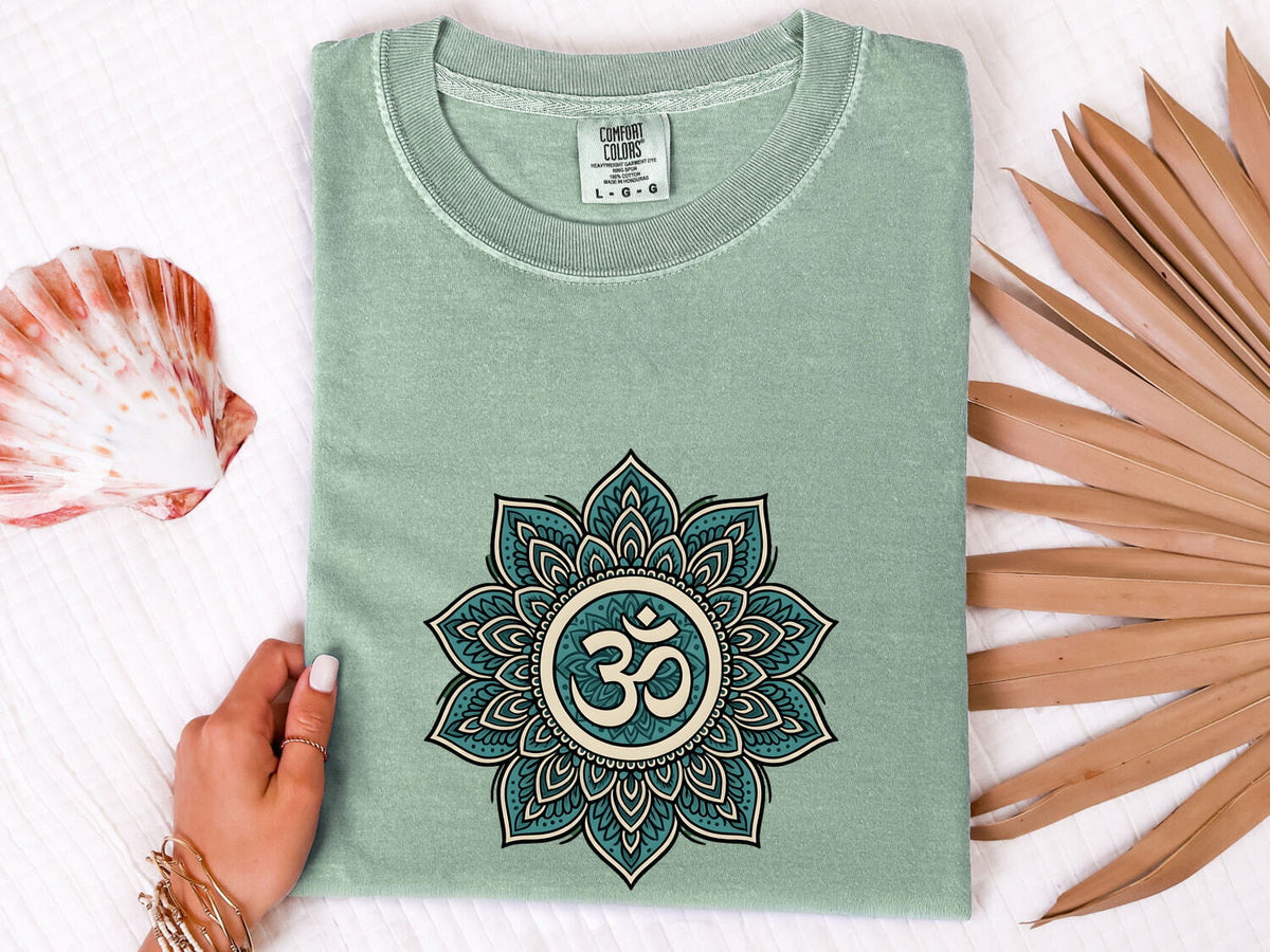 Om Mandala Shirt – Yoga Meditation Graphic Tee – Boho Spiritual Tee – Mindfulness Shirt – Yoga Lover Gift
