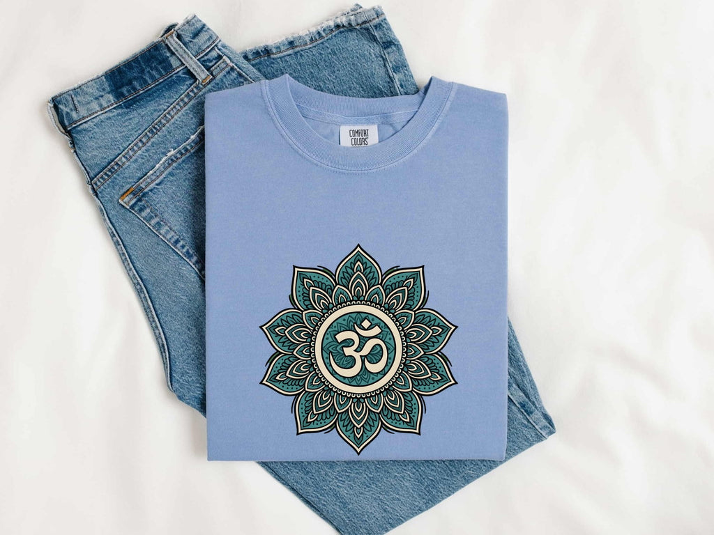 Om Mandala Shirt – Yoga Meditation Graphic Tee – Boho Spiritual Tee – Mindfulness Shirt – Yoga Lover Gift