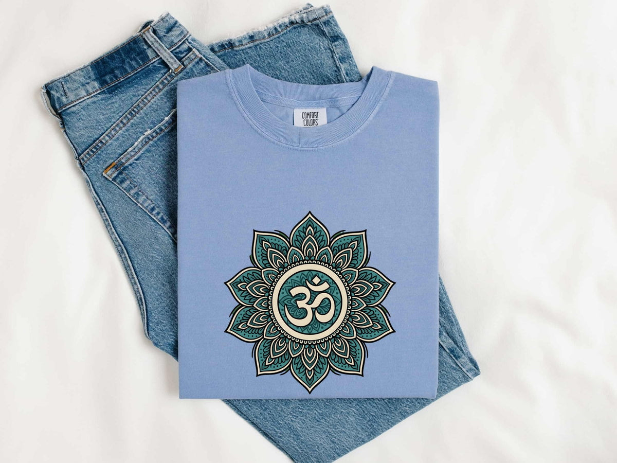 Om Mandala Shirt – Yoga Meditation Graphic Tee – Boho Spiritual Tee – Mindfulness Shirt – Yoga Lover Gift