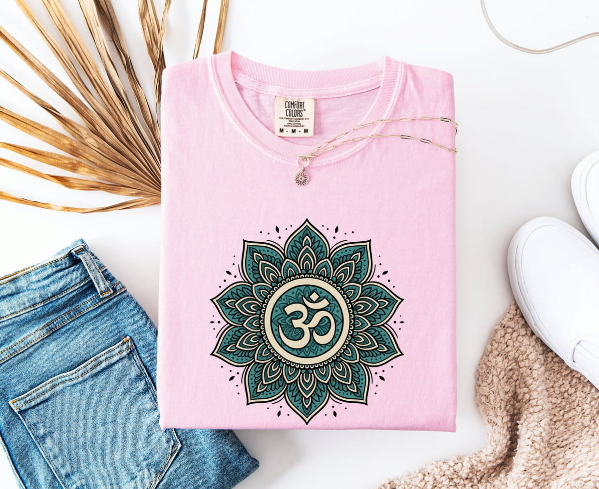 Om Mandala Shirt – Yoga Meditation Graphic Tee – Boho Spiritual Tee – Mindfulness Shirt – Yoga Lover Gift
