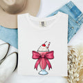 Pink Bow Milkshake Shirt – Cute Coquette Graphic Tee – Retro Diner Milkshake Tee – Sweet Treat Gift