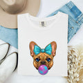 French Bulldog Shirt, Cute Frenchie Dog Mom Tee, Bubble Gum Dog Shirt