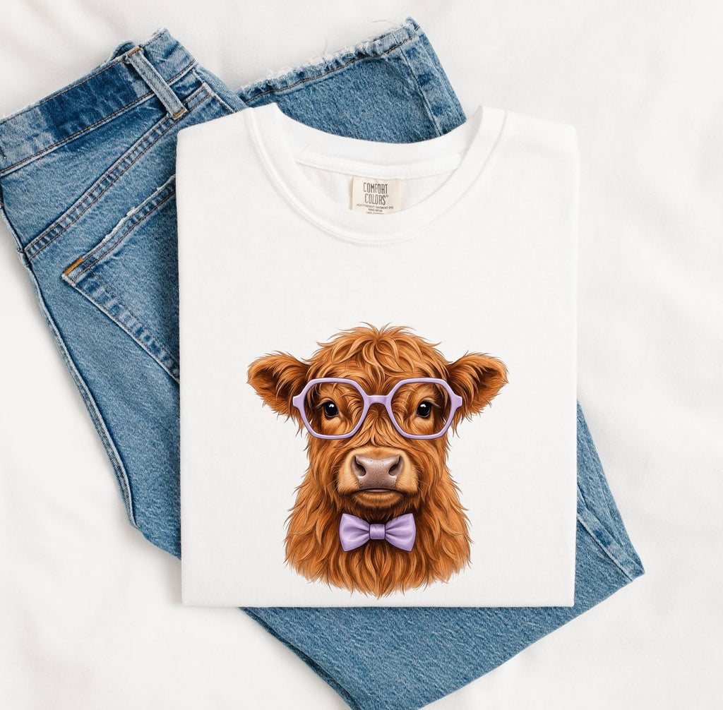 Highland Cow Shirt, Cute Cow Graphic Tee, Funny Farm Animal Tee