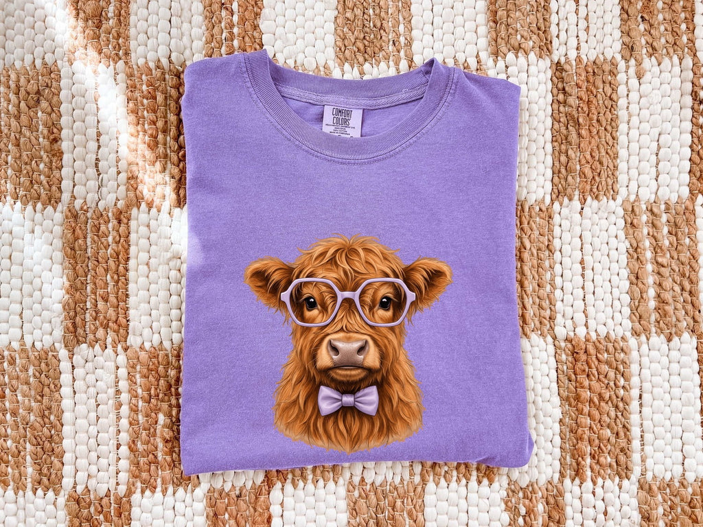 Highland Cow Shirt, Cute Cow Graphic Tee, Funny Farm Animal Tee