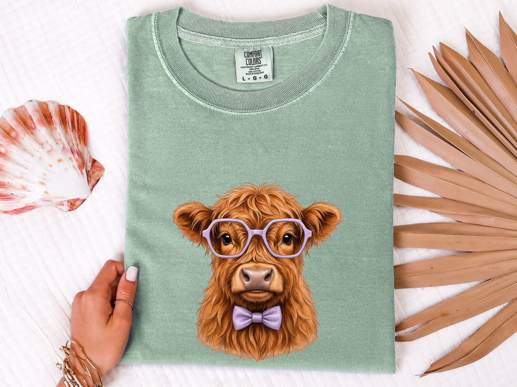 Highland Cow Shirt, Cute Cow Graphic Tee, Funny Farm Animal Tee