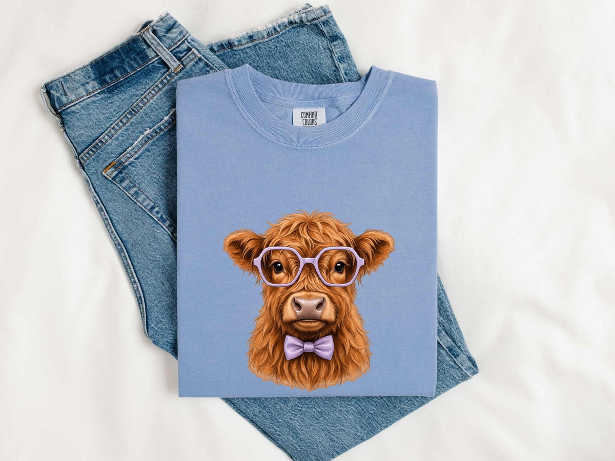 Highland Cow Shirt, Cute Cow Graphic Tee, Funny Farm Animal Tee