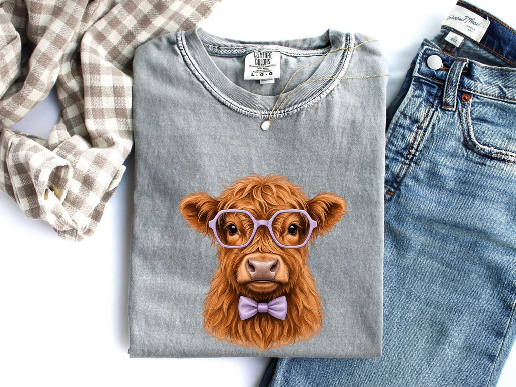 Highland Cow Shirt, Cute Cow Graphic Tee, Funny Farm Animal Tee