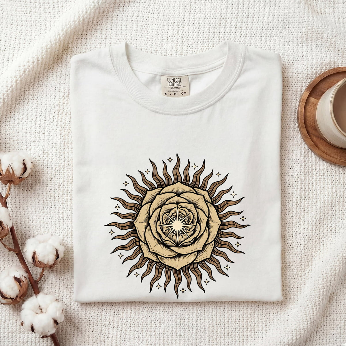 Sunflower Sun Shirt, Celestial Sun Tee, Boho Floral Graphic Tee