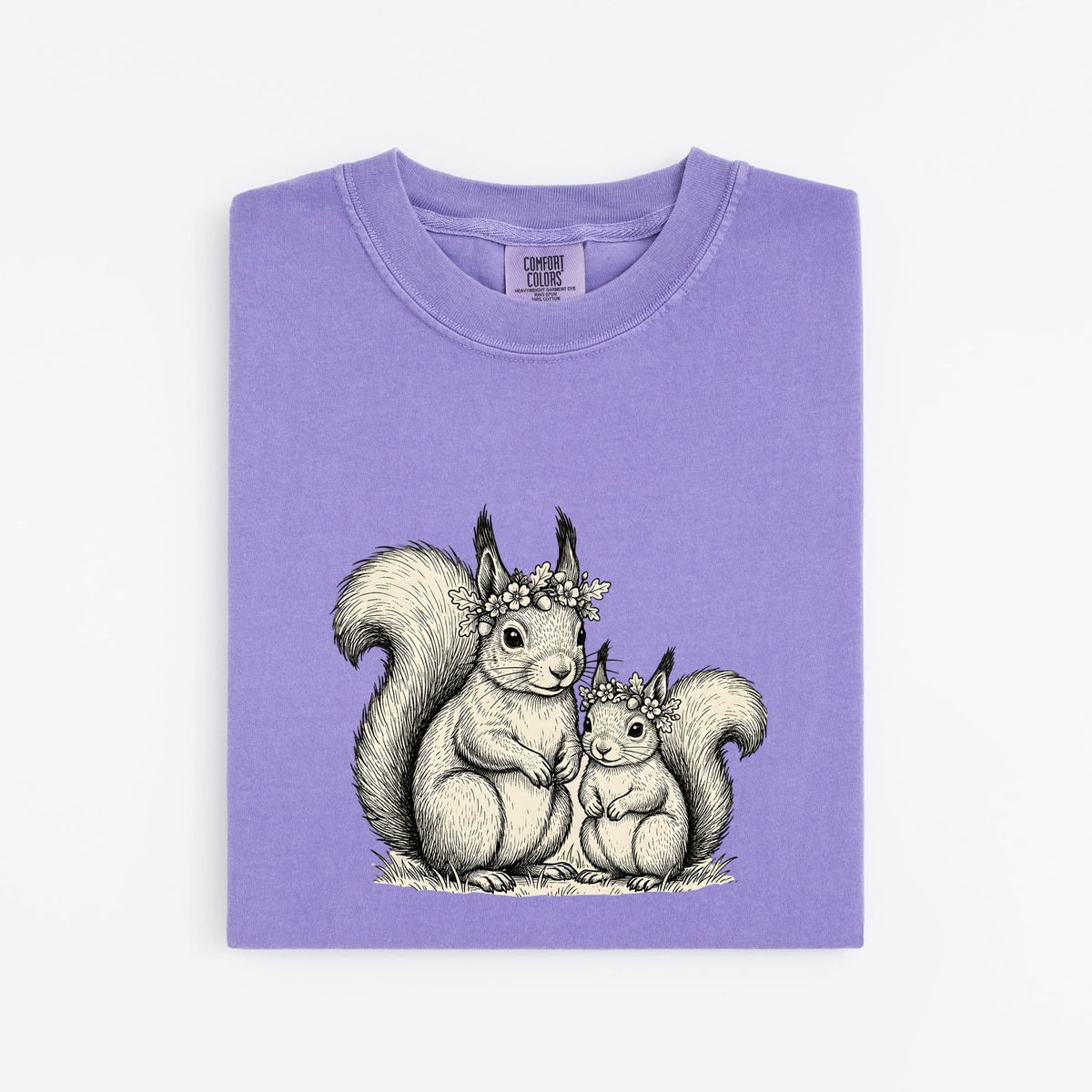 Squirrel Mom and Baby Shirt, Cute Squirrel Tee, Woodland Animal Tee