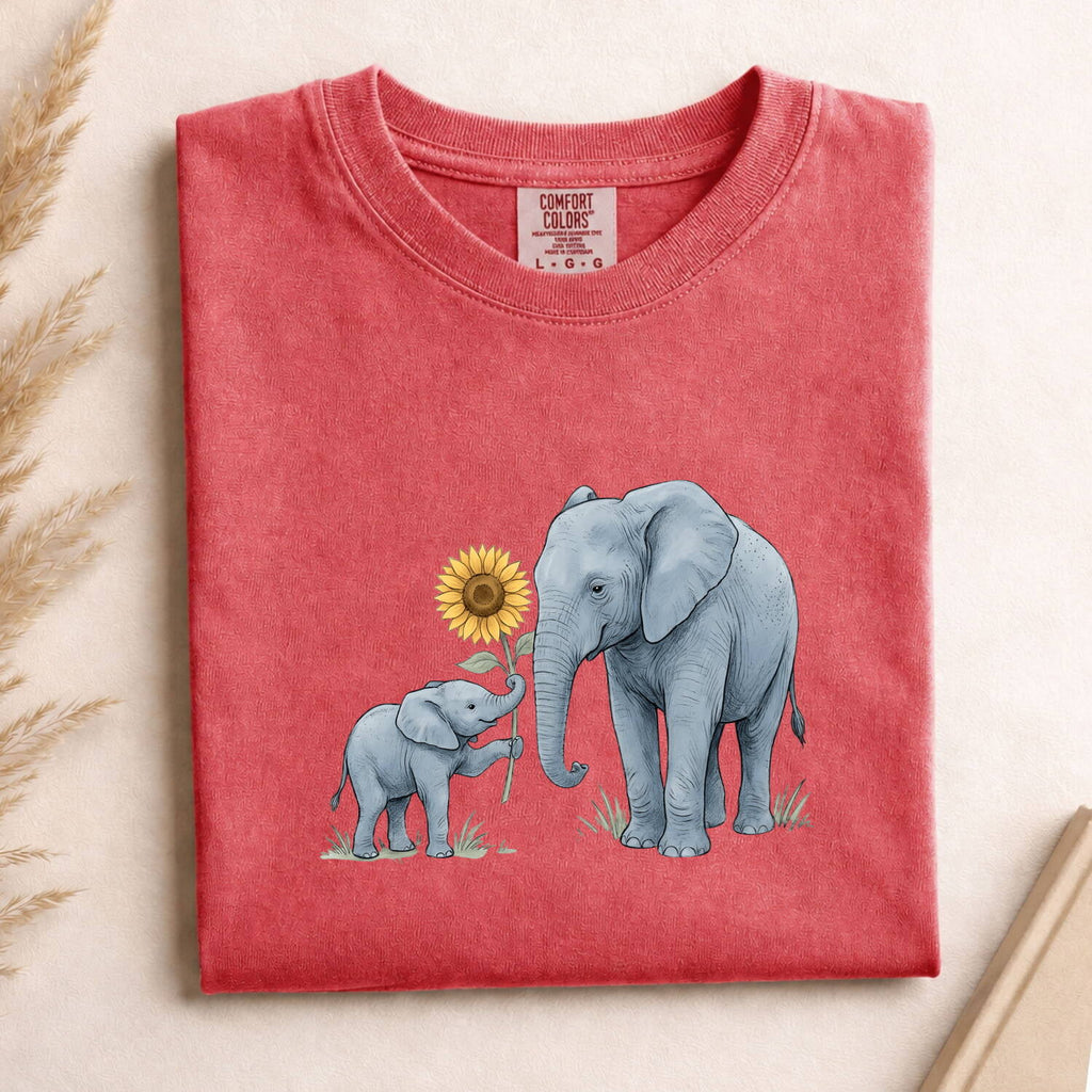 Elephant Mom and Baby Shirt, Cute Elephant Tee, Mother Daughter Gift