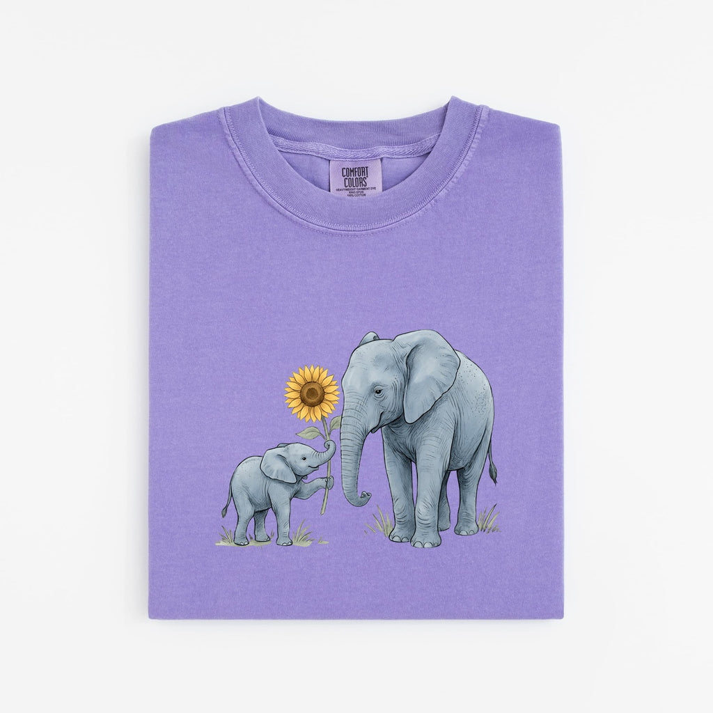 Elephant Mom and Baby Shirt, Cute Elephant Tee, Mother Daughter Gift