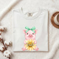 Cute Pig Shirt, Sunflower Pig Tee, Farm Animal Shirt