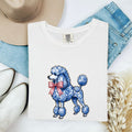 Poodle Shirt, Blue Porcelain Dog Tee, Poodle Lover Gift