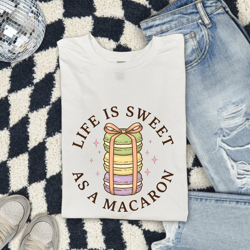 Macaron Shirt, Life Is Sweet Tee, French Bakery Shirt