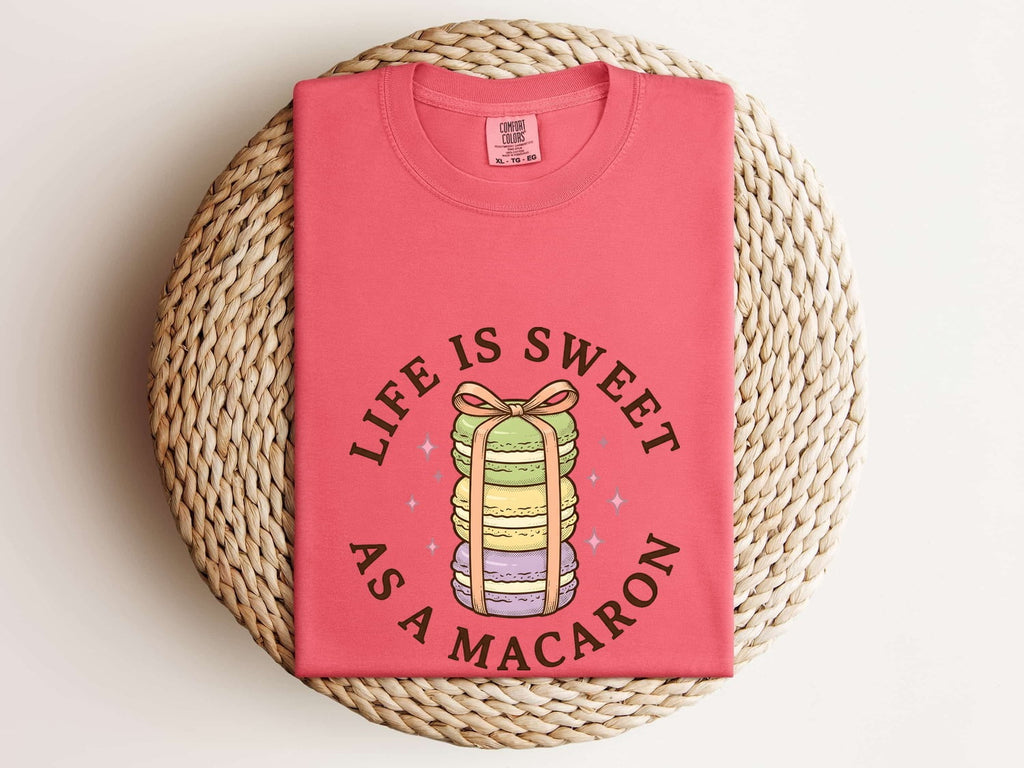 Macaron Shirt, Life Is Sweet Tee, French Bakery Shirt
