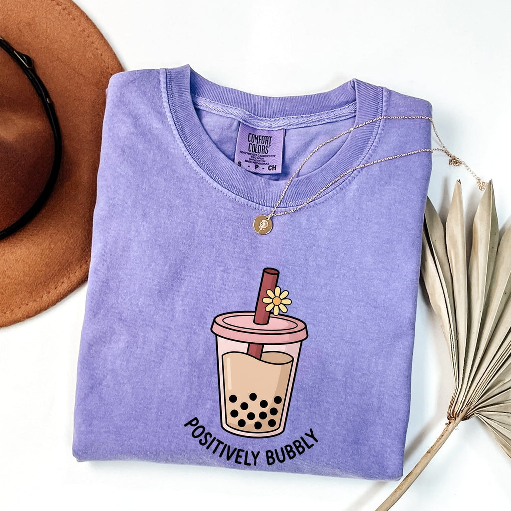 Boba Tea Shirt, Positively Bubbly Tee, Cute Bubble Tea Shirt