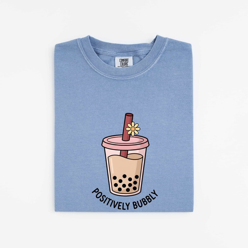 Boba Tea Shirt, Positively Bubbly Tee, Cute Bubble Tea Shirt