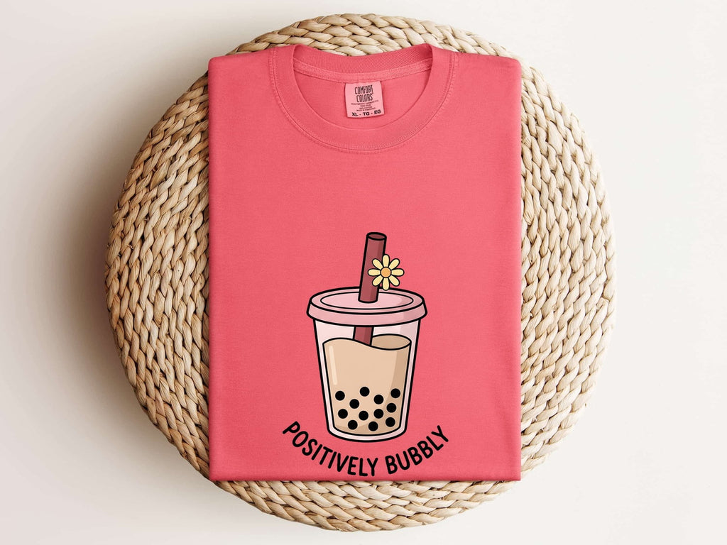 Boba Tea Shirt, Positively Bubbly Tee, Cute Bubble Tea Shirt
