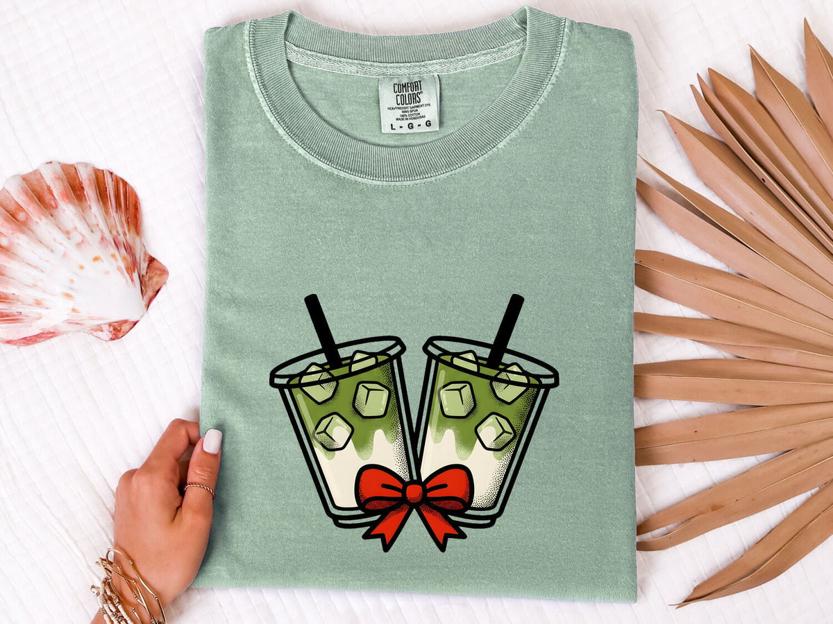 Iced Green Tea Shirt, Tea Lover Tee, Cute Drink Graphic Tee
