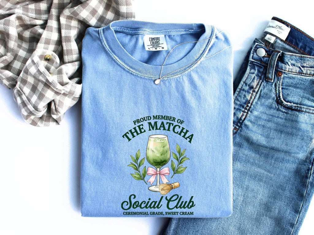 Matcha Social Club Shirt, Matcha Lover Tee, Green Tea Shirt