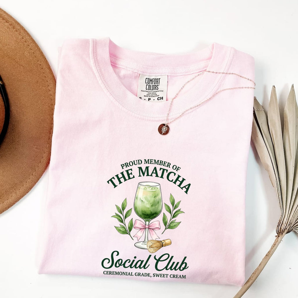 Matcha Social Club Shirt, Matcha Lover Tee, Green Tea Shirt