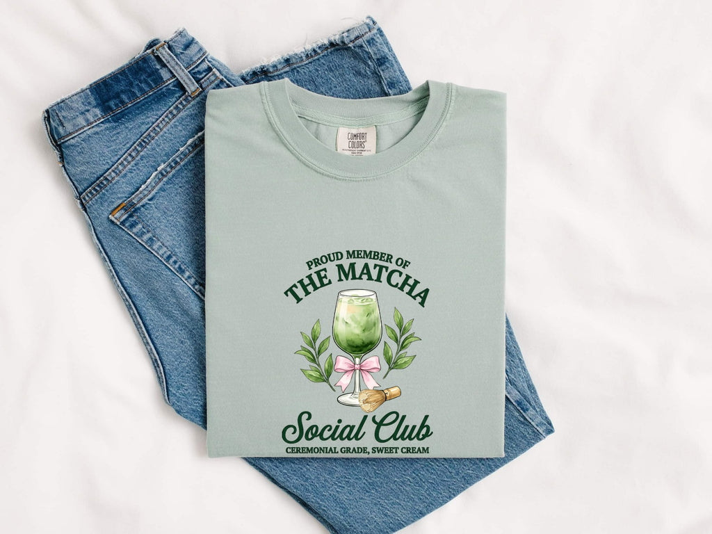 Matcha Social Club Shirt, Matcha Lover Tee, Green Tea Shirt