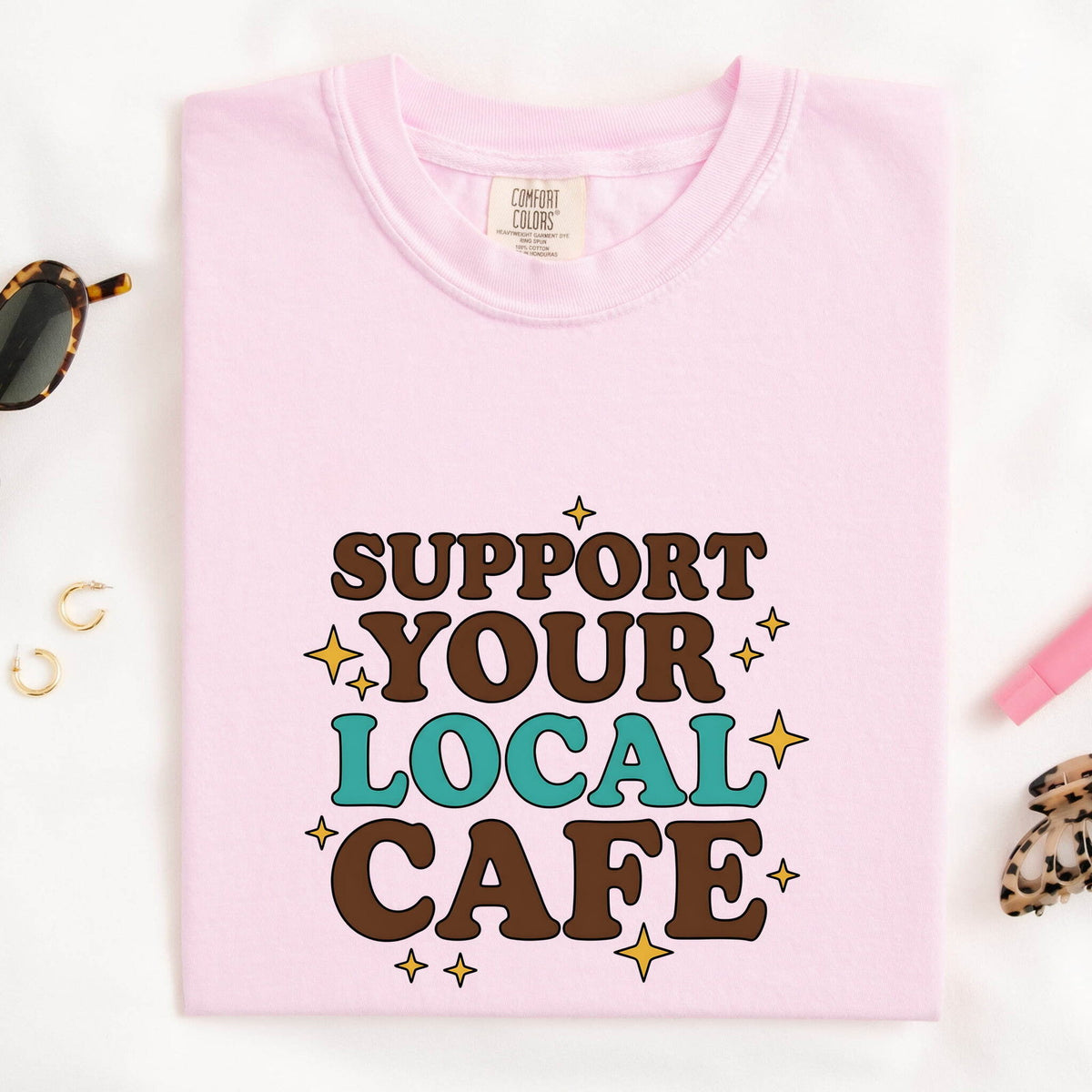 Support Your Local Cafe Shirt, Coffee Lover Tee, Barista Gift