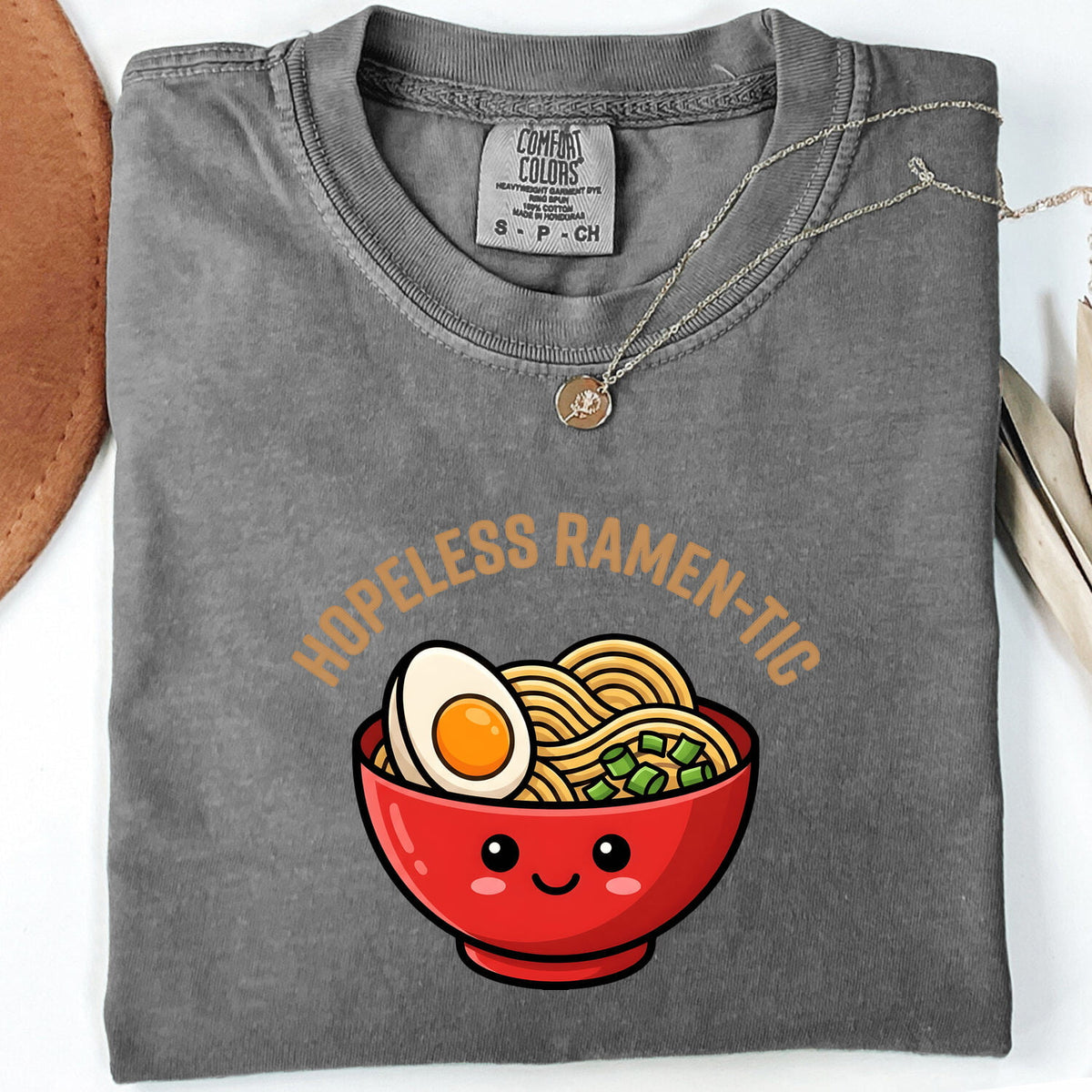 Hopeless Ramen-Tic Shirt – Funny Ramen Lover Tee – Cute Kawaii Food Shirt – Ramen Noodle Gift – Foodie Graphic Tee