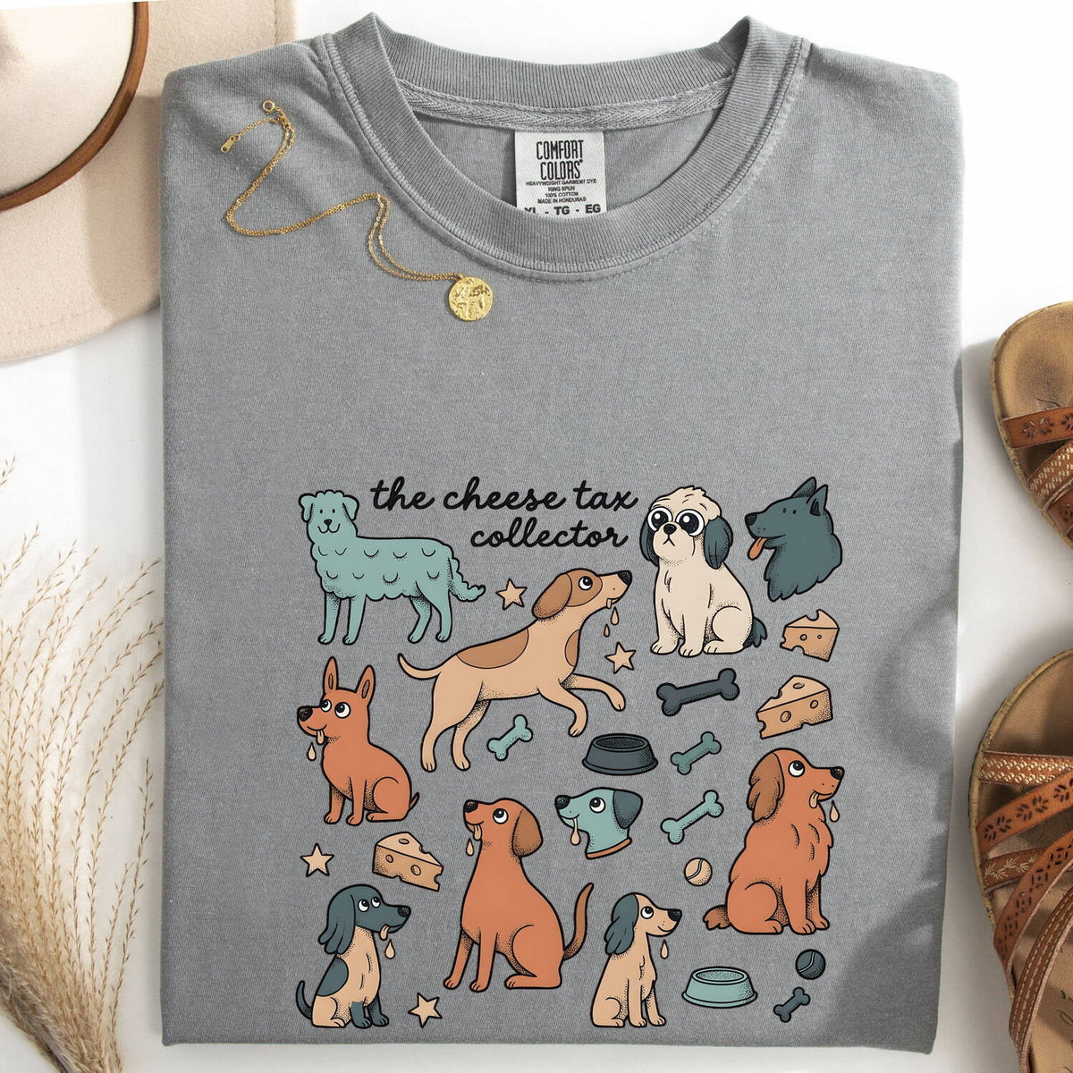 Cheese Tax Collector Shirt – Funny Dog Lover Tee – Dog Mom Gift – Cute Puppy Graphic Tee – Funny Pet Owner Shirt