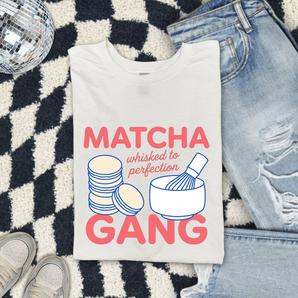 Matcha Gang Shirt – Matcha Lover Graphic Tee – Cute Tea Tee – Japanese Green Tea Gift