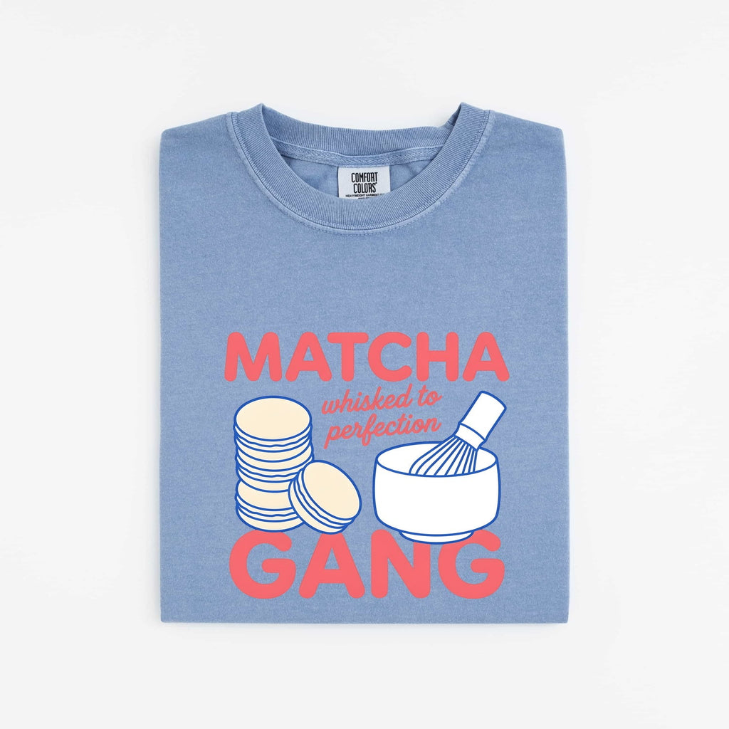 Matcha Gang Shirt – Matcha Lover Graphic Tee – Cute Tea Tee – Japanese Green Tea Gift