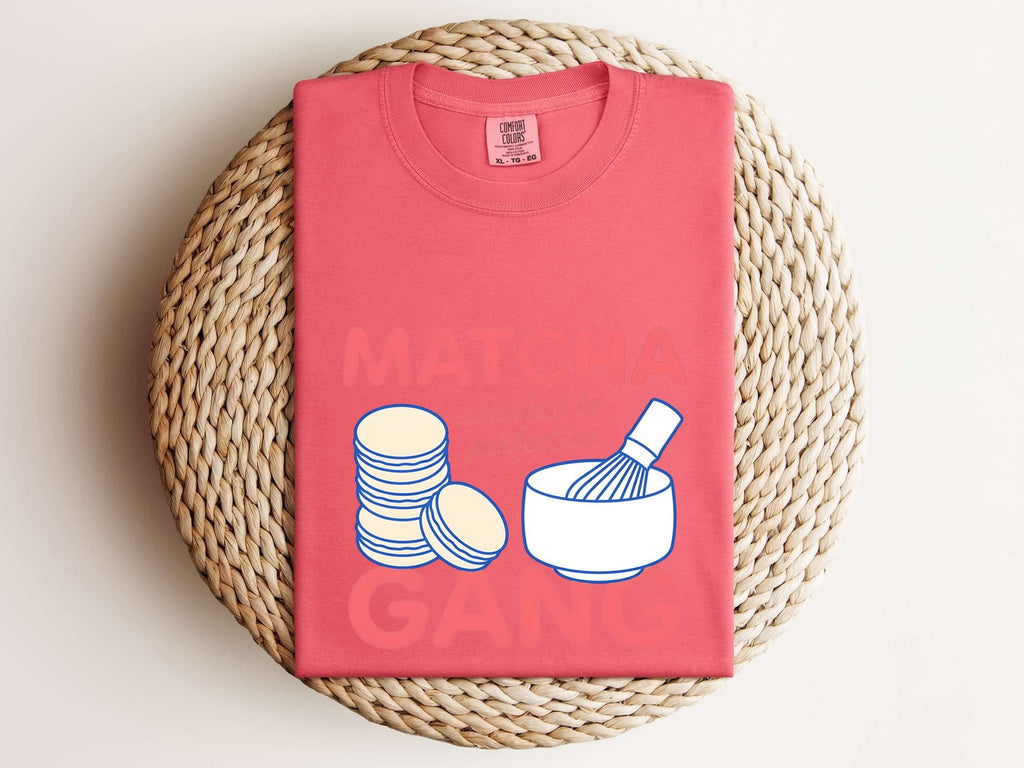 Matcha Gang Shirt – Matcha Lover Graphic Tee – Cute Tea Tee – Japanese Green Tea Gift