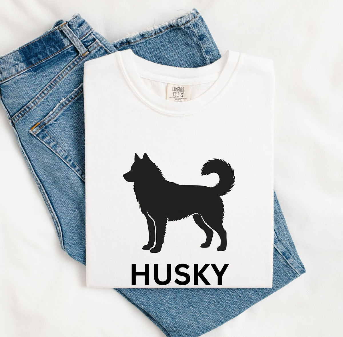 Husky Tee – Siberian Husky Silhouette Tee – Dog Lover Shirt – Husky Owner Gift