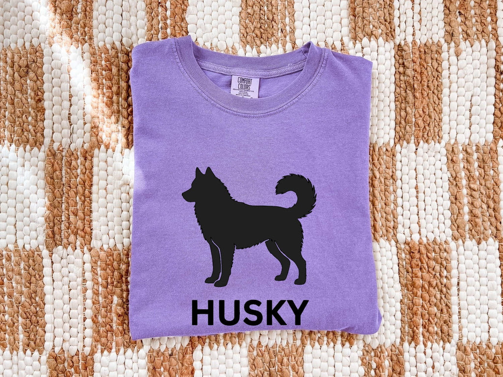 Husky Tee – Siberian Husky Silhouette Tee – Dog Lover Shirt – Husky Owner Gift